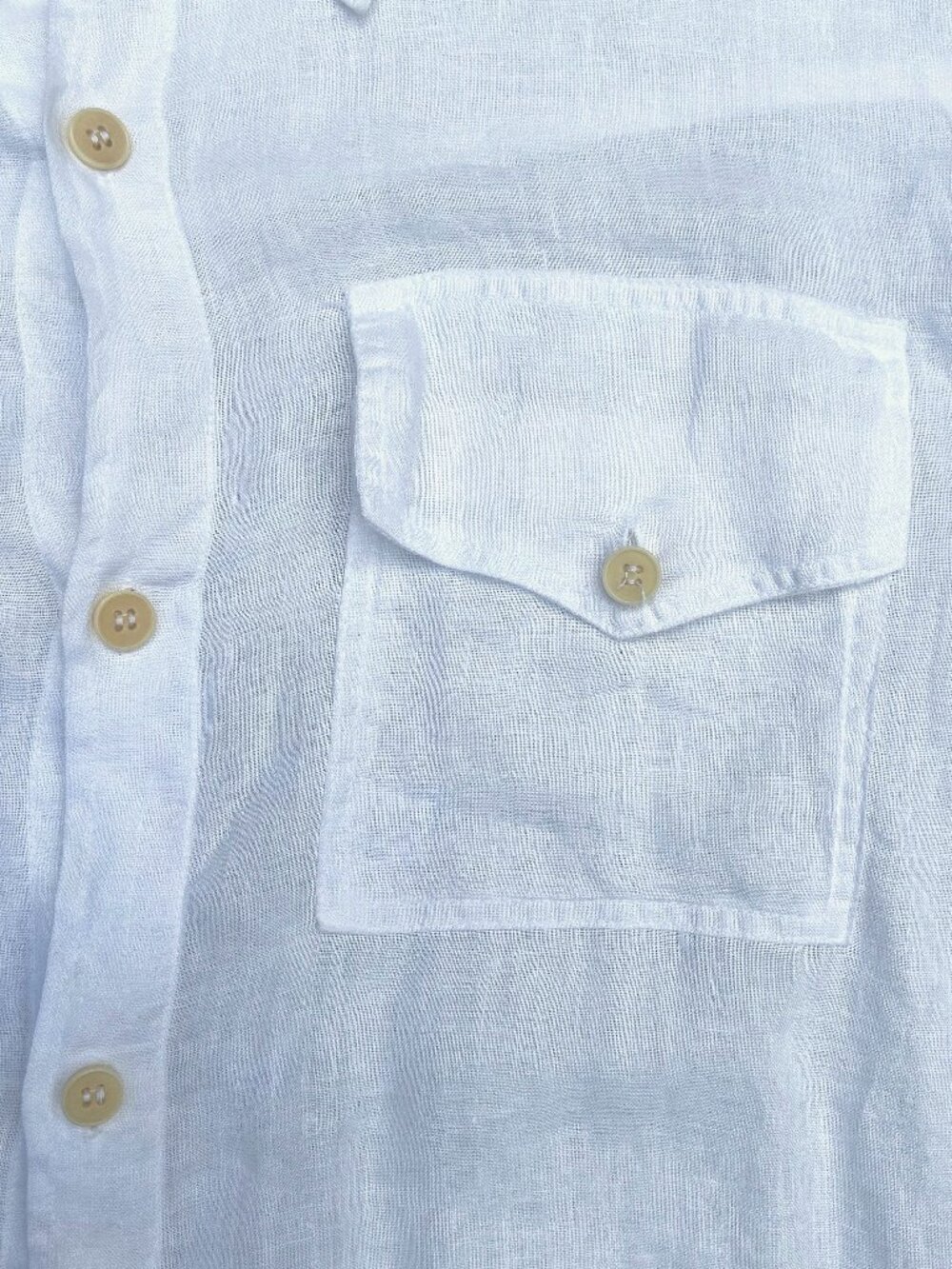 Women’s CP Shades White 100% Linen Long Sleeve Button Up Shirt, XXL - Picture 10 of 13